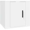 Image de vidaXL Meuble TV mural blanc 40x34,5x40 cm