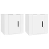 Image de vidaXL Armoires murales TV 2 pcs. Blanc 40x34,5x40 cm