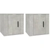 Image de vidaXL Armoires murales TV 2 pcs. Gris béton 40x34,5x40 cm