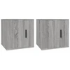 Image de vidaXL Armoires murales TV 2 pcs. Gris Sonoma 40x34,5x40 cm