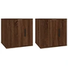 Image de vidaXL Armoires murales TV 2 pcs. Brun imitation chêne 40x34,5x40 cm