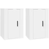 Image de vidaXL Armoires murales TV 2 pcs. Blanc 40x34,5x60 cm