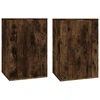 Image de vidaXL Armoires murales TV 2 pcs. Chêne fumé 40x34,5x60 cm