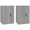 Image de vidaXL Armoires murales TV 2 pcs. Gris Sonoma 40x34,5x60 cm