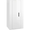 Image de vidaXL Armoire TV murale blanc brillant 40x34,5x80 cm