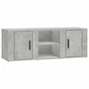 Image de vidaXL Armoire TV gris béton 100x31,5x35 cm Bois composite