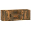 Image de vidaXL Armoire TV chêne fumé 100x31,5x35 cm Bois composite