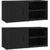 Image de vidaXL Armoires TV 2 pcs. noir 80x31,5x36 cm Bois composite