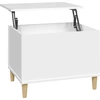 Image de vidaXL Table basse blanche 60x44,5x45 cm Bois composite