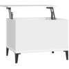Image de vidaXL Table basse blanche 60x44,5x45 cm Bois composite