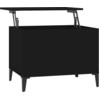 Image de vidaXL Table basse noire 60x44,5x45 cm Bois composite