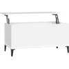 Image de vidaXL Table basse blanche 90x44,5x45 cm Bois composite