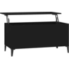 Image de vidaXL Table basse noire 90x44,5x45 cm Bois composite