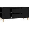 Image de vidaXL Armoire TV noire 102x44,5x50 cm Bois composite