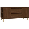 Image de vidaXL Armoire TV marron imitation chêne 102x44,5x50 cm Matériau dérivé du bois