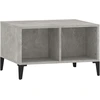 Image de vidaXL Table basse gris béton 60x50x36,5 cm Bois composite