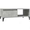 Image de vidaXL Table basse gris béton 90x50x36,5 cm Bois composite