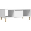Image de vidaXL Table basse blanche 90x50x36,5 cm Bois composite