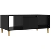 Image de vidaXL Table basse noire 90x50x36,5 cm Bois composite