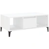 Image de vidaXL Table basse blanche 90x50x36,5 cm Bois composite
