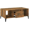 Image de vidaXL Table basse chêne fumé 90x50x36,5 cm Bois composite