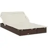 Image de vidaXL Bain de soleil 2 personnes avec toit Marron 213x118x97 Poly rotin