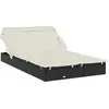 Image de vidaXL Bain de soleil 2 personnes avec toit Noir 213x118x97 Poly rotin