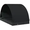 Image de vidaXL Bain de soleil pour 2 personnes avec toit rond noir 211x112x140 cm