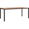 Image de vidaXL Table de jardin avec plateau en bois noir Poly rotin & bois d'acacia