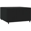 Image de vidaXL Table basse de jardin carrée noire 50x50x30 cm Poly rotin