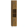 Image de vidaXL Armoire de salle de bain chêne fumé 30x30x179 cm Bois composite