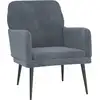 Image de vidaXL Fauteuil gris foncé 62x79x79 cm velours
