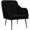 Image de vidaXL Fauteuil noir 63x76x80 cm Tissu