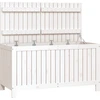 Image de vidaXL Coffre de jardin blanc 121x55x64 cm pin massif