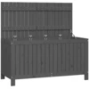 Image de vidaXL Coffre de jardin Gris 121x55x64 cm Pin massif