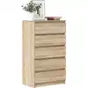 Image de vidaXL Armoire à tiroirs Chêne Sonoma 60x36x103 cm Bois composite