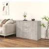 Image de vidaXL Sideboard gris béton 91x29,5x65 cm Bois composite
