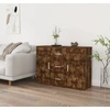 Image de vidaXL Sideboard chêne fumé 91x29,5x65 cm bois composite