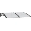 Image de vidaXL Auvent de porte Noir 150x100 cm Polycarbonate