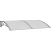 Image de vidaXL Auvent de porte Gris 150x100 cm Polycarbonate