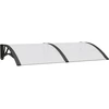 Image de vidaXL Auvent de porte noir et transparent 150x75 cm Polycarbonate