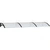 Image de vidaXL Auvent de porte noir et transparent 300x75 cm Polycarbonate