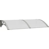 Image de vidaXL Auvent de porte Gris 150x75 cm Polycarbonate