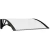 Image de vidaXL Auvent de porte noir et transparent 80x75 cm Polycarbonate