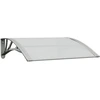 Image de vidaXL Auvent de porte Gris et transparent 80x75 cm Polycarbonate