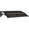 Image de vidaXL Auvent de porte Noir 80x75 cm Polycarbonate