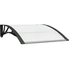 Image de vidaXL Auvent de porte noir et transparent 100x75 cm Polycarbonate