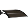 Image de vidaXL Auvent de porte noir 100x80 cm polycarbonate