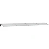 Image de vidaXL Auvent de porte Gris et transparent 400x75 cm Polycarbonate