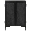 Image de vidaXL Sideboard Noir 55x30x77 cm Bois massif de mangue et fer
